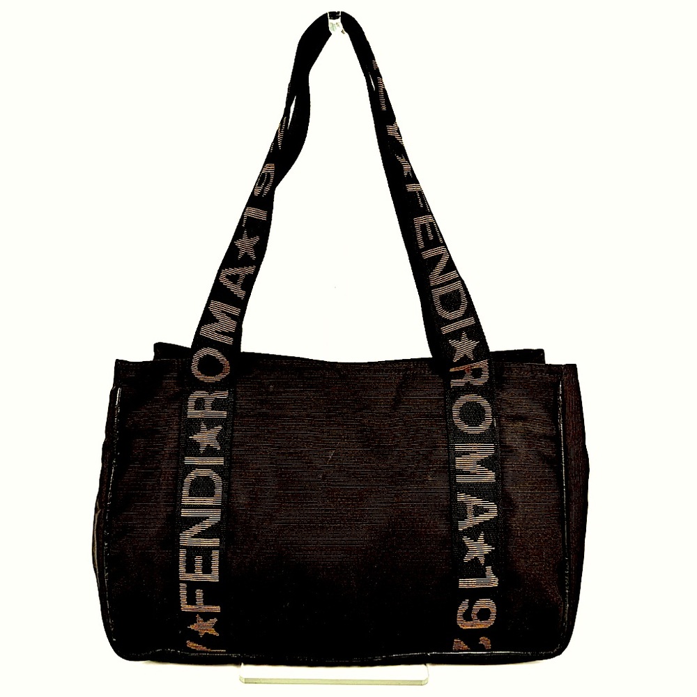 Authentic Fendi Black Roma Tote - Canvas and nylon- very good preloved condition